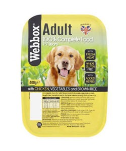 Webbox Everyday Adult Chicken, Vegetables & Brown Rice Dog Tray