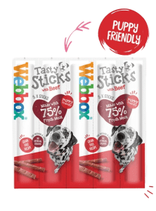 Webbox Tasty Sticks Beef Dog Treats Large